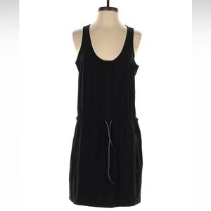 Altheta black dress w/ shorts, tie waist, sz 8